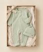 Set tutina a costine in cotone organico e cappellino